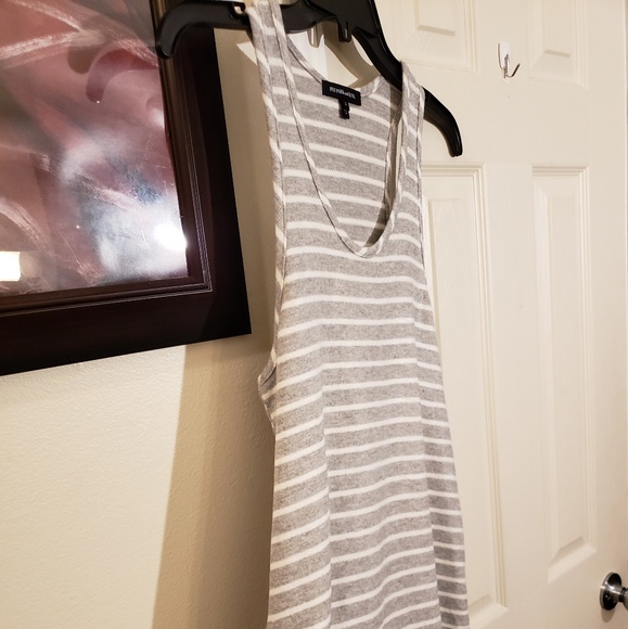 Hye Park & Lune Striped Gray/White Racerback Tank - Picture 4 of 7